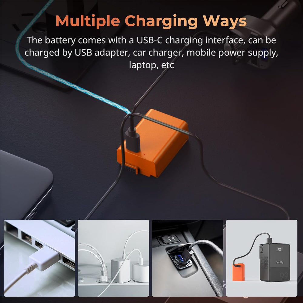 SmallRig EN-EL25 Rechargeable Lithium-Ion Battery 1250mAh 7.6V Output Power, 9.5Wh Capacity with USB-C Direct Charging for Selected NIKON Cameras  Z30, Z50, and Zfc | 4967