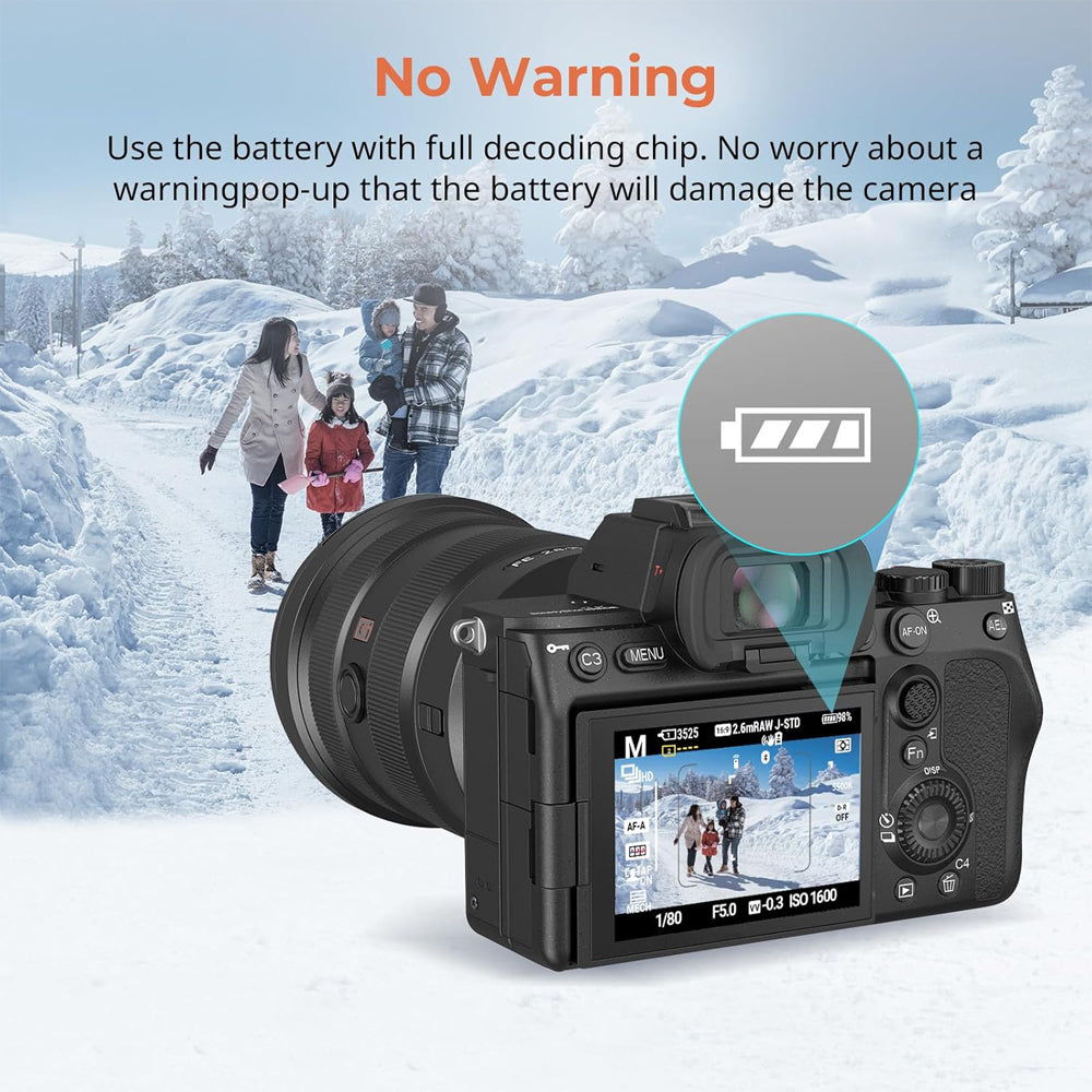 SmallRig NP-FZ100 Rechargeable Lithium-Ion Battery 2400mAh 7.2V with USB-C Direct Charging for Selected SONY Cameras FX3, a1, ZV-E1, a7R IV, a7 III, a9 II, a7S III, a6700, FX30, a6600, a7C, a7 IV, a7C II, a7CR, a7R III, a7R V, ZV-E10 II