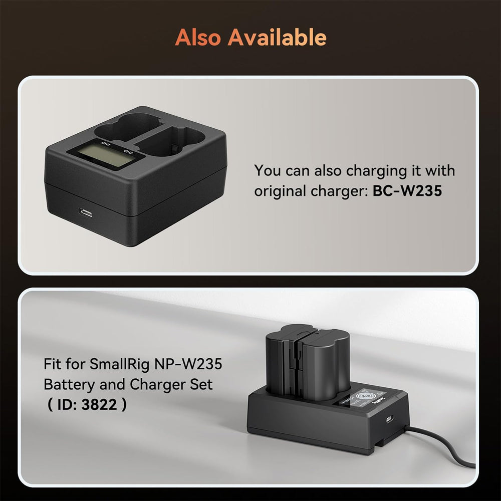 Smallrig Fujifilm Dual Battery Charger FUJIFILM BC-W235 Dual Smallrig Fujifilm Dual Battery Charger FUJIFILM BC-W235 Dual