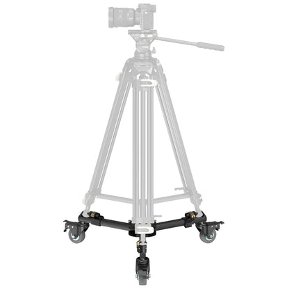 SmallRig Universal Heavy Duty Tripod Dolly Aluminum Alloy with Adjustable Buckles, Foot Pedal Quick Lock Wheels, 3" Soft Rubber Wheels and 20Kg Max Load Capacity