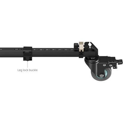SmallRig Universal Heavy Duty Tripod Dolly Aluminum Alloy with Adjustable Buckles, Foot Pedal Quick Lock Wheels, 3" Soft Rubber Wheels and 20Kg Max Load Capacity