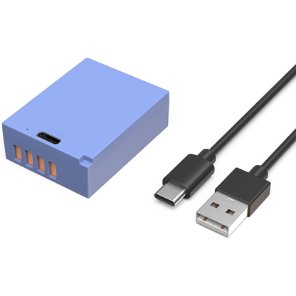 SmallRig NP-W126S Rechargeable Lithium-Ion Battery Pack 1050mAh 8.4V with USB Type-C Charging Cable for Selected Fujifilm Mirroless Cameras | Blue / Orange | 5062 5088