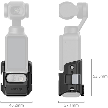 SmallRig Aluminum Cage Kit for DJI Osmo Pocket 3 Action Camera with Magnetic QR Quick Release Mount, Multiple 1/4"-20 Threaded Screws, 2-Prong Folding Mount and Wrist Strap