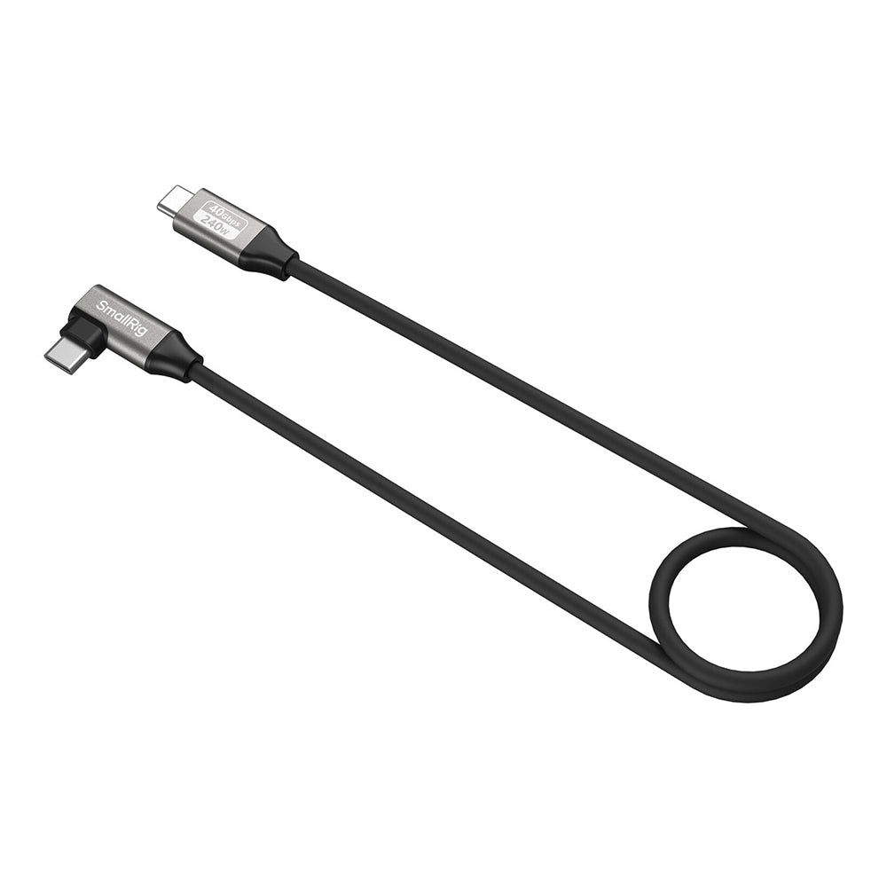 SmallRig PD 240W 40Gbps USB 4 Type C Fast Charging Data Cable 35cm / 60cm 90° Angled with 8K 60Hz UHD Video Output for iPhone 15 16, iPad, MacBook, Samsung S25, Smartphone, Tablet, Laptop, Camera Monitor | 5073 | 5074 | 5075 | 5076
