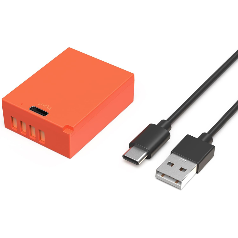 SmallRig NP-W126S Rechargeable Lithium-Ion Battery Pack 1050mAh 8.4V with USB Type-C Charging Cable for Selected Fujifilm Mirroless Cameras | Blue / Orange | 5062 5088
