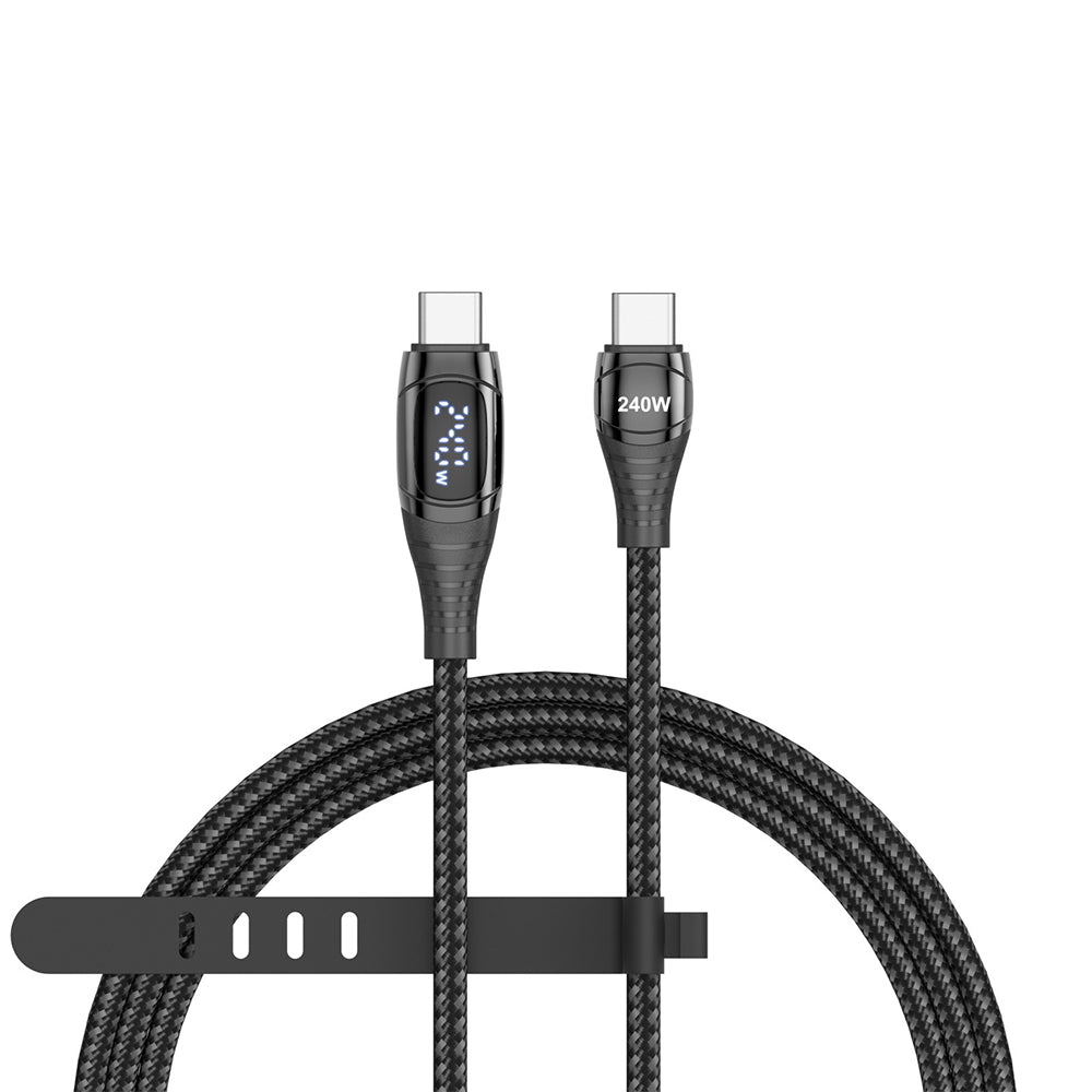 SmallRig PD 3.1 240W USB-C to USB-C Super Fast Charging & Data Sync Polyester-Braided Type C Charger Cable with LED Display for iPhone 16/15 Plus Pro Max, iPad Pro/Air, MacBook, Smartphones, Camera Batteries, Tablets & Laptops | 4908 5113