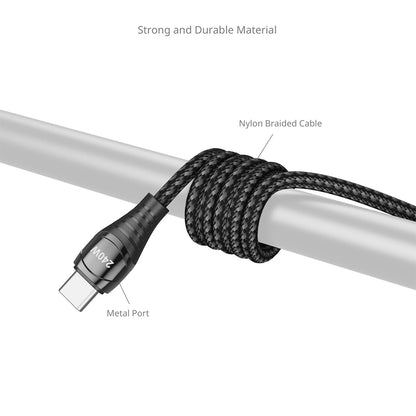 SmallRig PD 3.1 240W USB-C to USB-C Super Fast Charging & Data Sync Polyester-Braided Type C Charger Cable with LED Display for iPhone 16/15 Plus Pro Max, iPad Pro/Air, MacBook, Smartphones, Camera Batteries, Tablets & Laptops | 4908 5113
