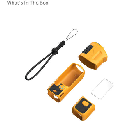 SmallRig Bumblebee Edition Silicone Case Kit for DJI Osmo Pocket 3 w/ Screen Protector & Wrist Strap
