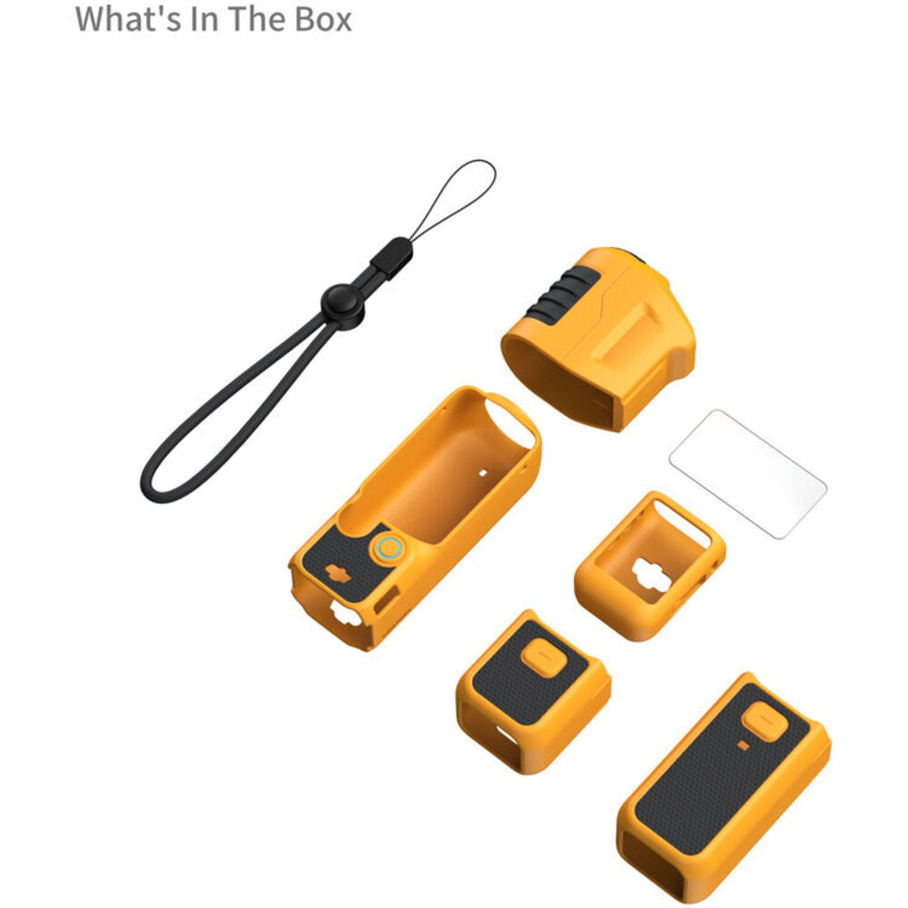SmallRig Bumblebee Edition Silicone Case Kit for DJI Osmo Pocket 3 w/ Screen Protector & Wrist Strap