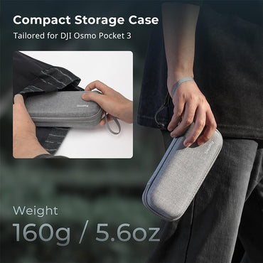 SmallRig Hard Shell Pouch Carrying Bag with Wrist Strap for DJI Osmo Pocket 3 Action Camera, Plush Padded Lining and Molded Interior Compartments | 5118