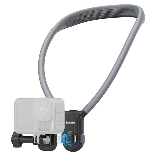 SmallRig Quick Release Magnetic Neck Mount Support with 2-Prong Adapter / Phone Holder for Action Cameras & Smartphones, Supports Landscape and Portrait Photography Videography | 5126 5128