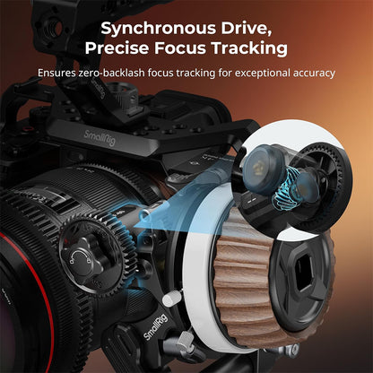 SmallRig F60 Follow Focus Modular Lens Support Knob for DSLR and Mirrorless Cameras, 3-Step Quick 360° Rotation Switch, Stepless Damping Adjustment | 5163