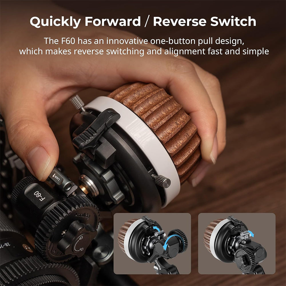 SmallRig F60 Follow Focus Modular Lens Support Knob for DSLR and Mirrorless Cameras, 3-Step Quick 360° Rotation Switch, Stepless Damping Adjustment | 5163