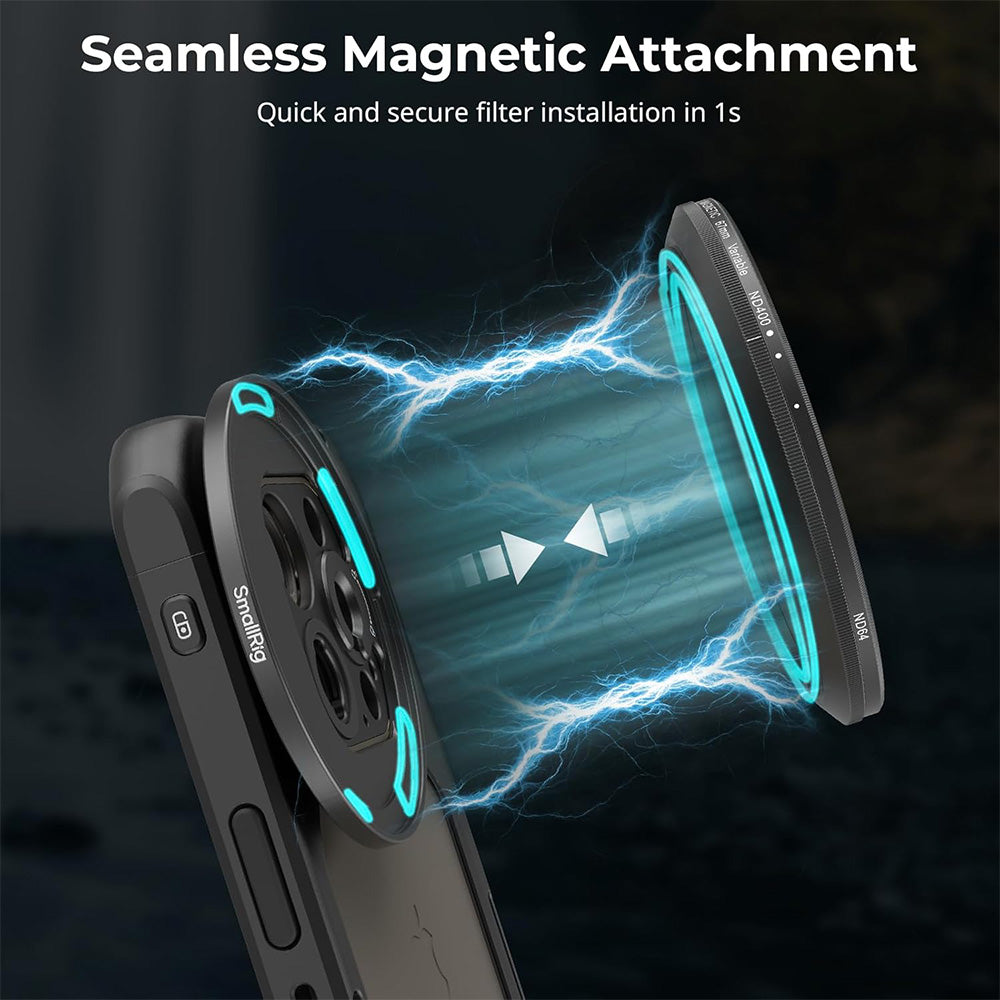SmallRig 67mm Magnetic Filter Kit with 1 to 9-Stop VND2-32 / 64-400 Variable Neutral Density + CPL Circular Polarizer + 1/4 Black Mist Multi-Coated for Smartphone Video Rigs Cages and Camera Lenses | 5169 5170