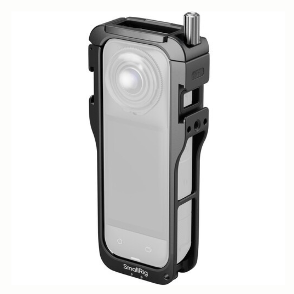 SmallRig Action Camera Cage for Insta360 X5 Aluminum Alloy Protective Case with Silicone Lens Cover Guard Cap, Wind Noise Reduction Foam, Cold Shoe & 1/4"-20 Mount Camera Accessories for Vlogging, Outdoor Shooting | 5195