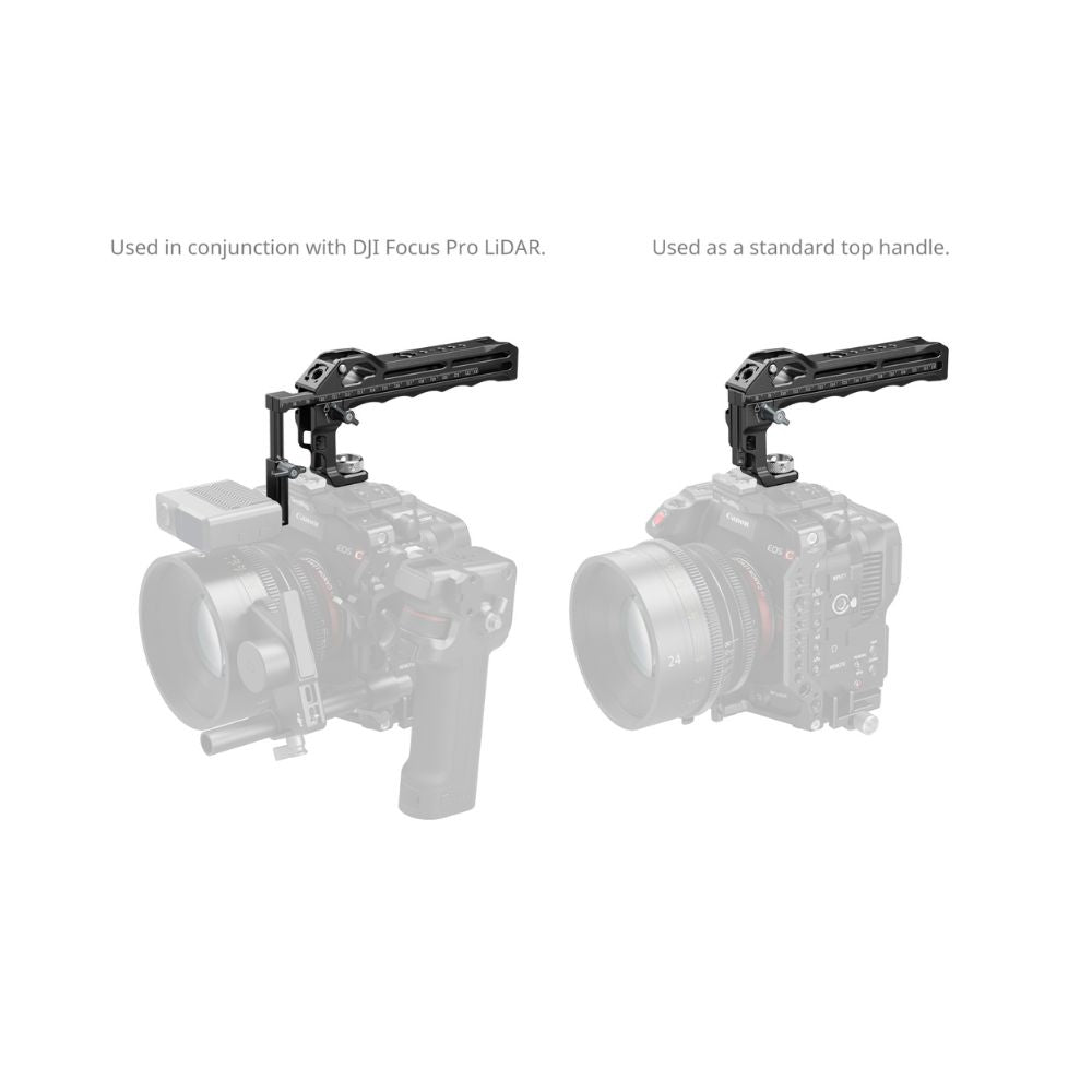 SmallRig Top Handle for DJI Focus Pro LiDAR with Adjustable Telescoping Rail, Measuring Scale & Multiple Mounts for Camera Cage Accessories | 5236