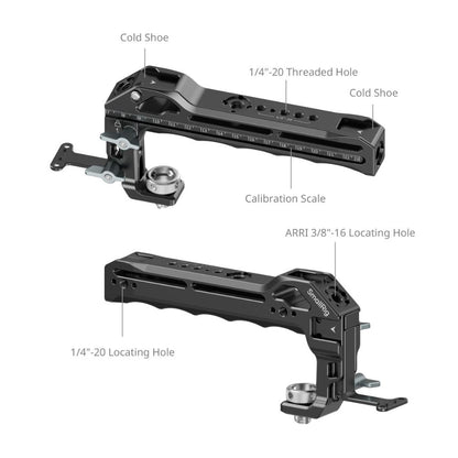 SmallRig Top Handle for DJI Focus Pro LiDAR with Adjustable Telescoping Rail, Measuring Scale & Multiple Mounts for Camera Cage Accessories | 5236