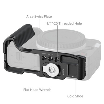 SmallRig L-Shaped Handle Grip Mount Plate for Canon EOS R50 V with Arca-Type Plate, Bottom Cold Shoe Mount and Full Battery Access | 5429 | 5430