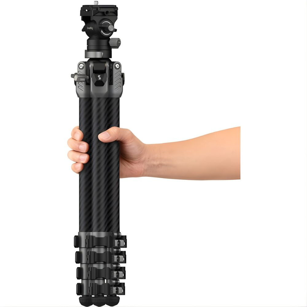 SmallRig AP225Pro Portable Carbon Fiber Video Tripod with Fluid Head | 5477