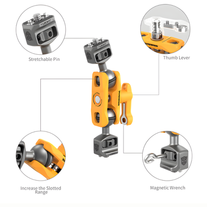 SmallRig x Transformers Magic Arm Support with Dual Ball Heads (Bumblebee Edition) | 5522