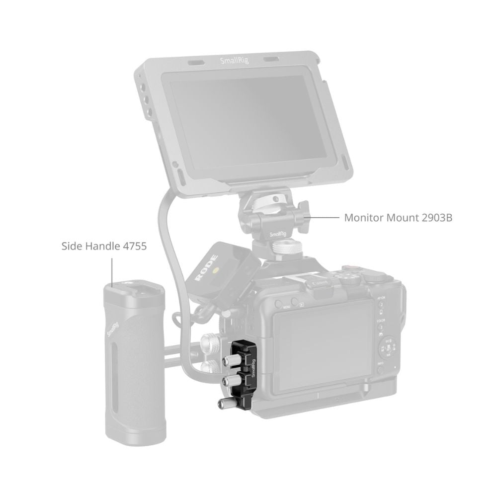 SmallRig HDMI & USB-C Cable Clamp for Canon EOS R50 V Cage, Secure Camera Connection, Aluminum Alloy Build | 5534