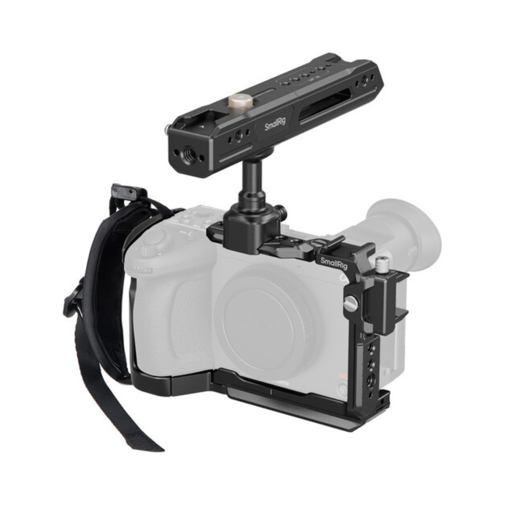 SmallRig Camera Cage Kit for Sony FX2 with Battery Plate, Rotating Top Handle & XLR Handle Extension