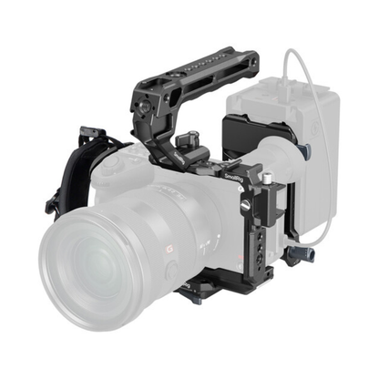 SmallRig Camera Cage Kit for Sony FX2 with Battery Plate, Rotating Top Handle & XLR Handle Extension