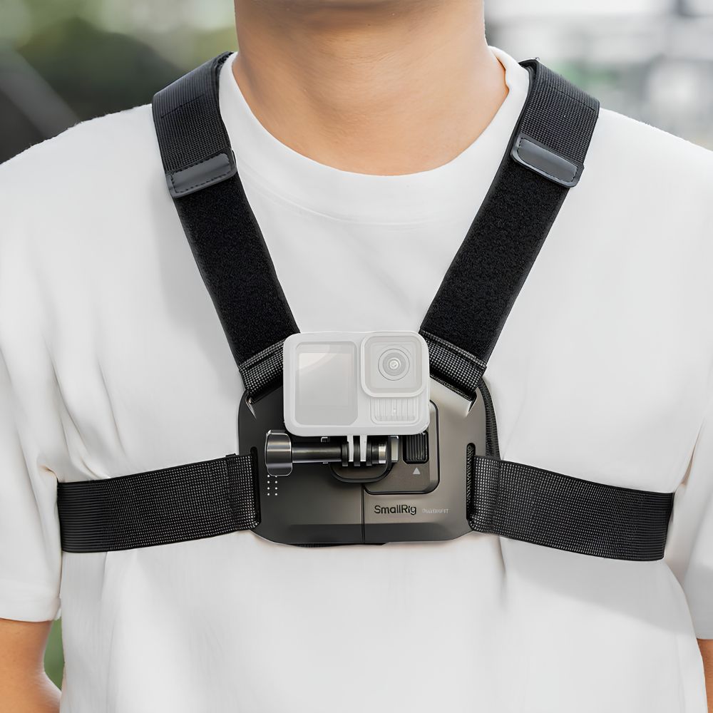 SmallRig Action Camera Accessory Kit – Chest Mount, Backpack Strap Mount & Strap Clip Adapter