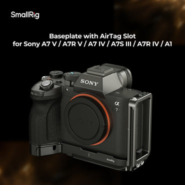 SmallRig L‑Shaped Mount Plate w/ AirTag Slot for Sony A7 V / A7R V / A7 IV / A7S III / A1 / A7R IV