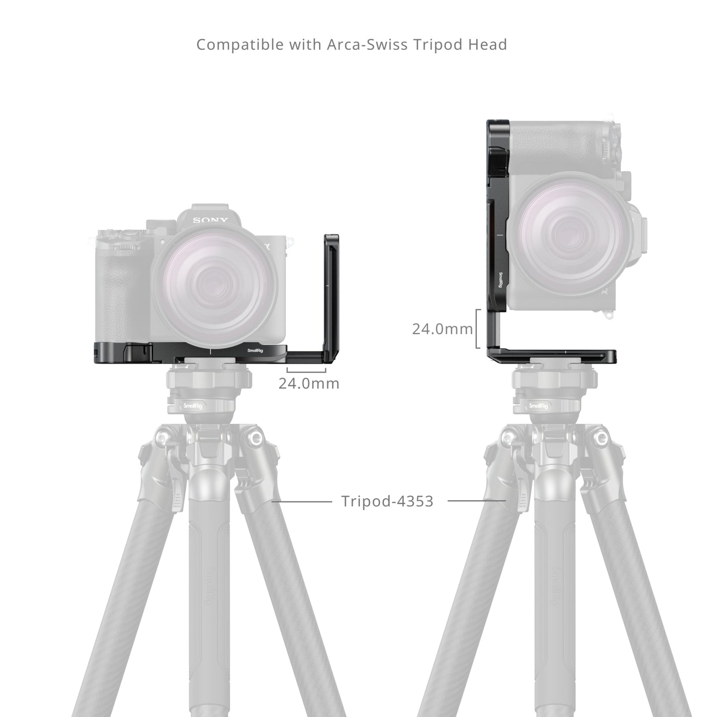 SmallRig L‑Shaped Mount Plate w/ AirTag Slot for Sony A7 V / A7R V / A7 IV / A7S III / A1 / A7R IV