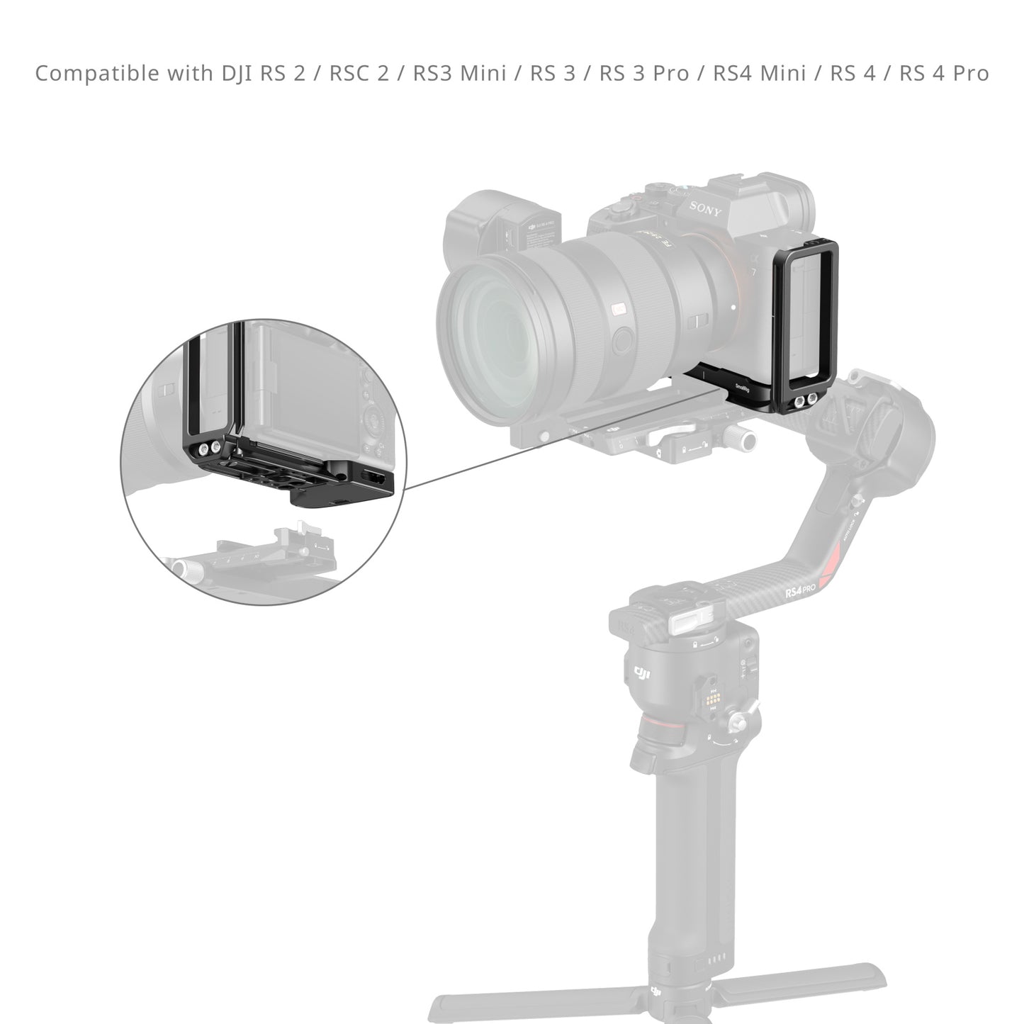 SmallRig L‑Shaped Mount Plate w/ AirTag Slot for Sony A7 V / A7R V / A7 IV / A7S III / A1 / A7R IV