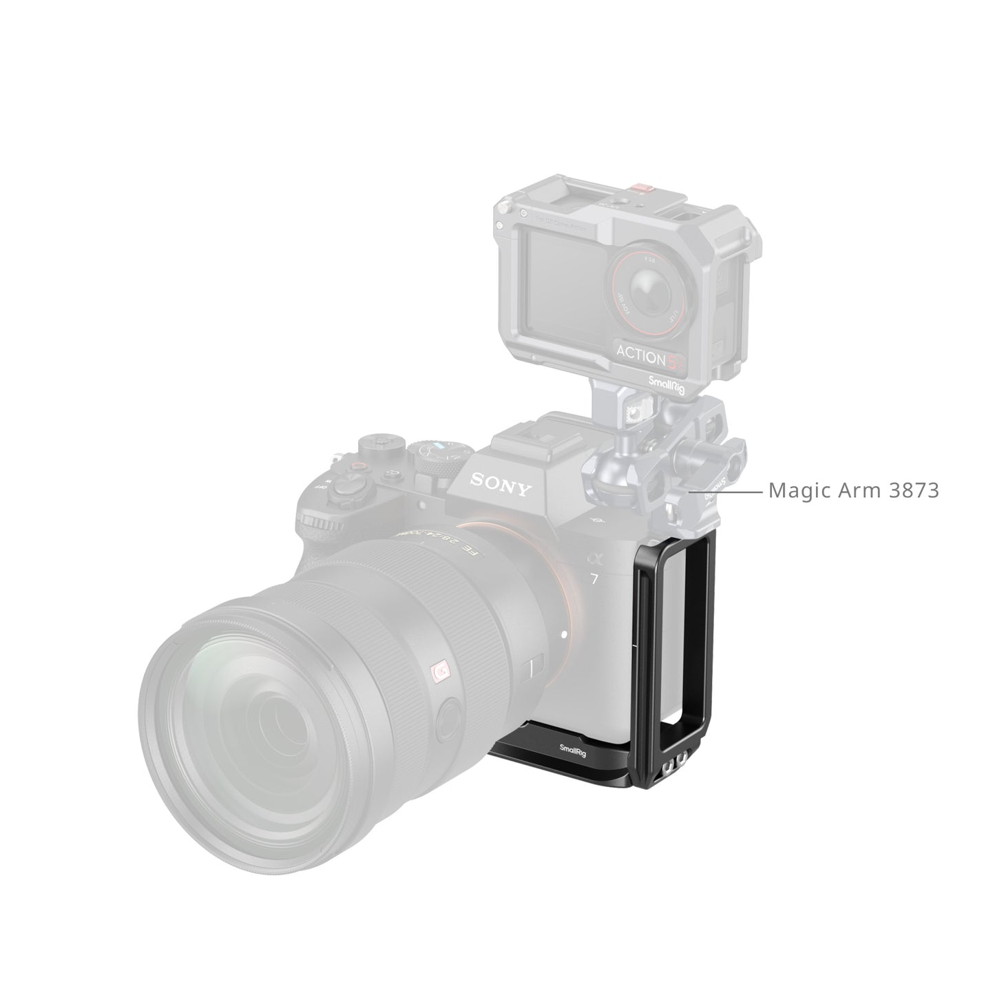 SmallRig L‑Shaped Mount Plate w/ AirTag Slot for Sony A7 V / A7R V / A7 IV / A7S III / A1 / A7R IV