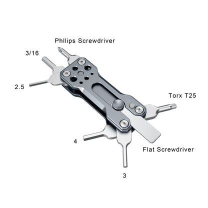 SmallRig Hunter Foldable Screwdriver and Allen Multi-Tool Kit, Pocket-Sized with Phillips, Flat and Torx T25 Driver and Screws with Threaded Holes for Videographers AAK2495