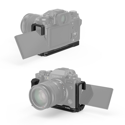 SmallRig L Bracket Base Plate Arca-Type with Hex Spanner, Built-in Flat Head Screwdriver & Silicone Side Grip, 1/4"-20 Threaded Holes and Anti-Twist Flange for Fujifilm X-T4 Mirrorless Camera LCF2812