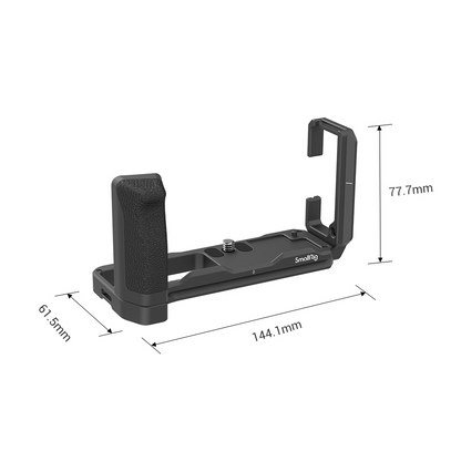SmallRig L Bracket Base Plate Arca-Type with Hex Spanner, Built-in Flat Head Screwdriver & Silicone Side Grip, 1/4"-20 Threaded Holes and Anti-Twist Flange for Fujifilm X-T4 Mirrorless Camera LCF2812