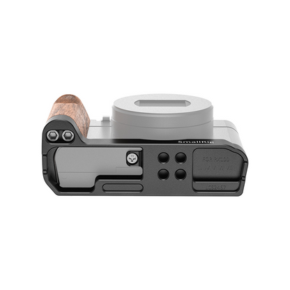 SmallRig L-Shaped Wooden Handle Grip with Hex Spanner, Four 1/4"-20 Threaded Holes and Anti-Twist Flange for Select Sony RX100 III/IV/V(VA)/VI/VII Mirrorless and Digital Cameras LCS2467