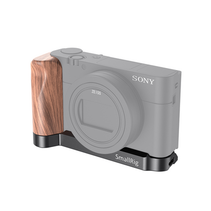 SmallRig L-Shaped Wooden Handle Grip with Hex Spanner, Four 1/4"-20 Threaded Holes and Anti-Twist Flange for Select Sony RX100 III/IV/V(VA)/VI/VII Mirrorless and Digital Cameras LCS2467