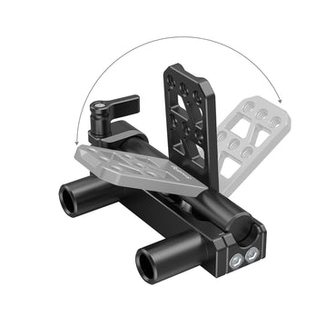 SmallRig Adjustable Dual 15mm LWS Rod System Clamp Battery Hinge Plate with Spanner, 1/4"-20 Threaded Holes and Aluminum Alloy Material for Camera Battery Mount MD2802