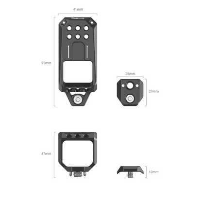 SmallRig Aluminum Top Plate Mount with Adapter Rig and Allen Wrench for Sony FX30 / FX3 XLR Handle, Extension Rig Unit MD3990