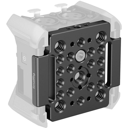 SmallRig Mount Plate for Zoom F3 Field Recorder w/ Velcro Straps, Built-in 1/4"-20, 3/8"-16 Threads, ARRI Locating Holes Attachment to Monitor Mounts, Handles, Camera Cages & Microphone Boom Pole Holders for Filmmaking Videography | MD4883