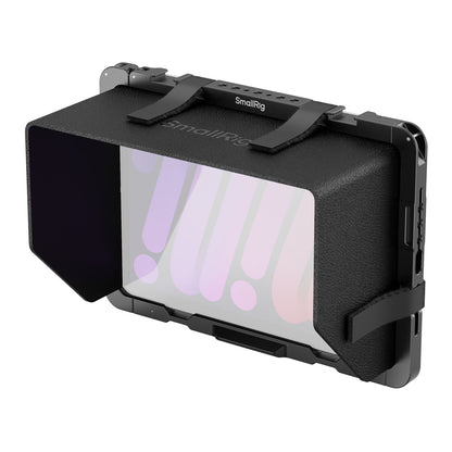 SmallRig Formfitting Tablet Cage with Sun Hood for 8.3" iPad Mini 6 / A17 Pro Tablet with Multiple 1/4"-20 and 3/8"-16 Threaded Mounts, Dual Cold Shoe Mounts and TO Rails