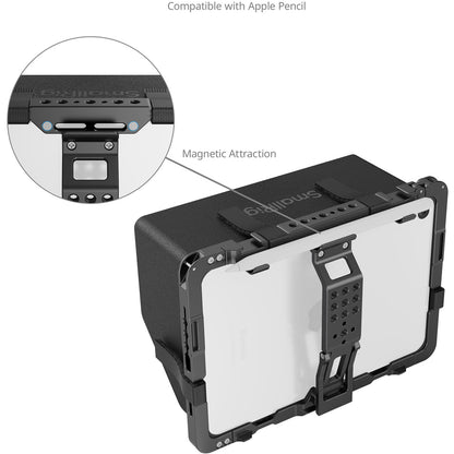 SmallRig Formfitting Tablet Cage with Sun Hood for 8.3" iPad Mini 6 / A17 Pro Tablet with Multiple 1/4"-20 and 3/8"-16 Threaded Mounts, Dual Cold Shoe Mounts and TO Rails