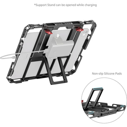 SmallRig Universal Formfitting Cage for iPad / Mini / Air / Pro  Tablet with 1/4"-20 and 3/8"-16 Threaded Mounts and Touch-Fastener Detachable Sun Hood, Strap Slots, Cold Shoe Mount and TO Rails