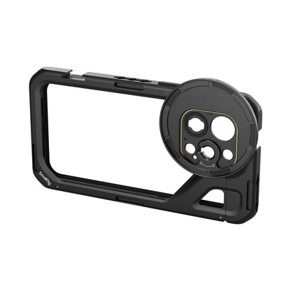 [CLEARANCE] SmallRig Mobile Phone Case Video Cage Kit for iPhone 15 Pro Max with Quick Release Horizontal / Vertical Dual Side Handles, Multiple Cold Shoe Mounts, Wireless Control, 1/4"-20 Attachment Threads, and M-Mount Lens Plate | 4392