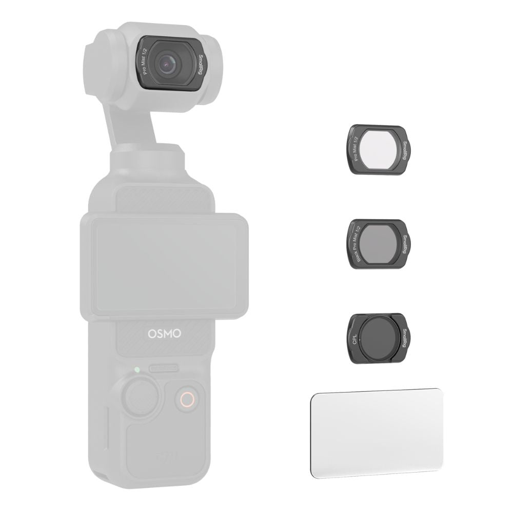 SmallRig DJI Osmo Pocket 3 Magnetic ND (ND8/ND16/ND64/ND256), VND2-5, Black Mist, White Mist and CPL Filter Set with Tempered Glass Screen Protector | 4774 4775 4776