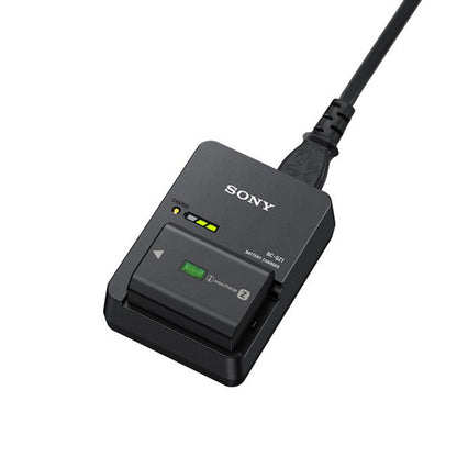 Sony BC-QZ1 Charger for NP-FZ100 Camera Battery Pack with Charging Status LED Indicator and Detachable AC Cable