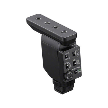 Sony ECM-B10 Compact Camera Mount Digital Shotgun Microphone with Digital Audio Transmission, Noise Suppression, Shock and Vibration-Resistant, Windscreen for Content Creator, Podcaster, Videographer