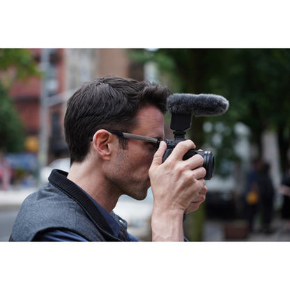 Sony ECM-B1M Camera Mount Digital Shotgun Microphone with Three Directivity Modes, Digital Audio Interface, Wind Screen and Comprehensive Controls for Camera, Vlogging, Video Recording