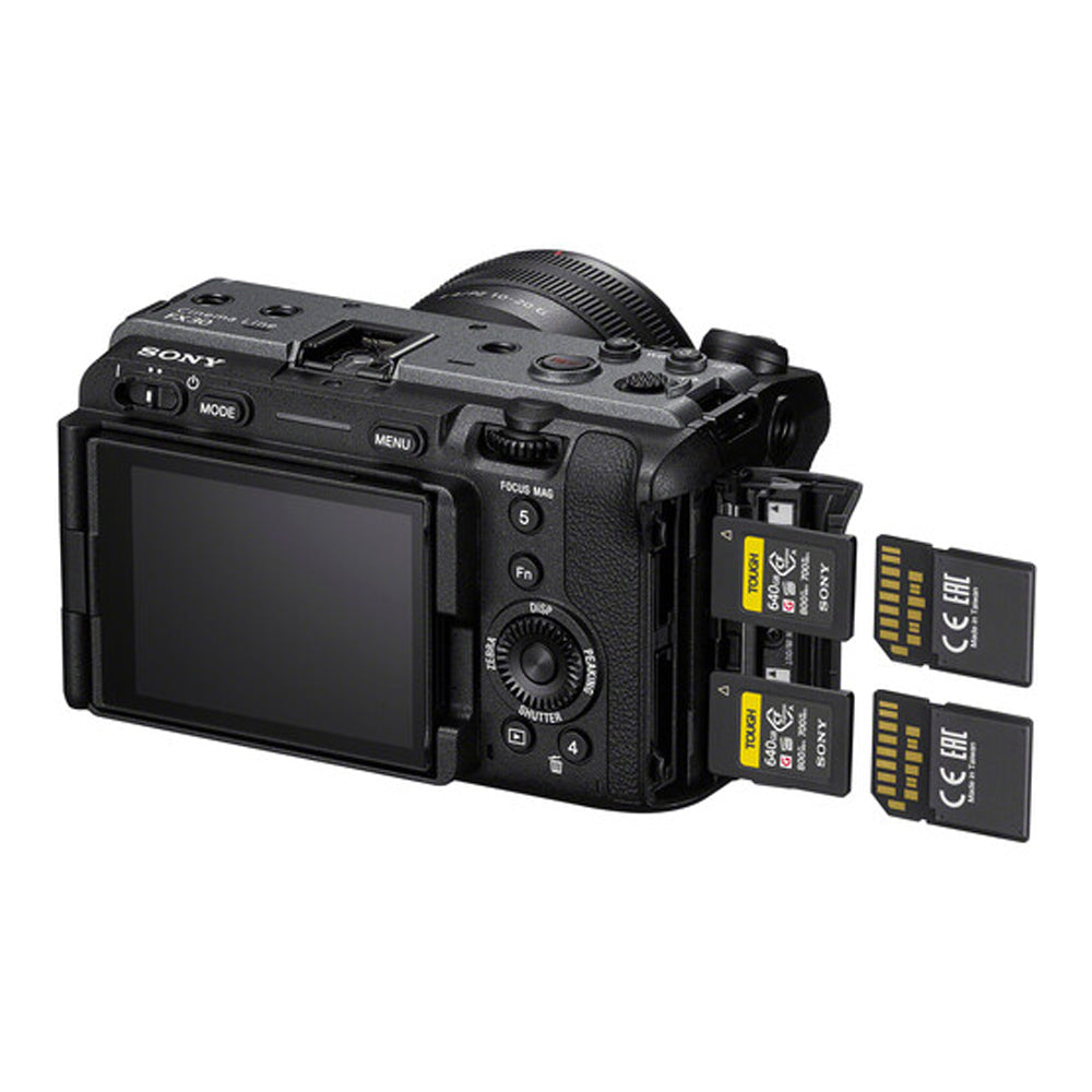 Sony FX30 Body + XLR Handle Unit Digital Cinema Camera with 4K 120p Video, 26.1MP APS-C BSI CMOS Sensor, BIONZ XR Image Processor, 5-Axis In-Body Image Stabilization, and Dual Memory Card Slots for Filmmaking & Content Creation | ILME-FX30