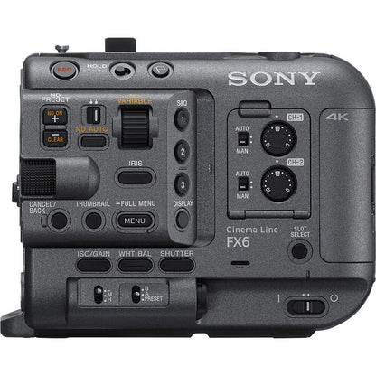 Sony Alpha FX6V (Body) 4K Full Frame Cinema Line Camera Camcorder CMOS Exmor R Sensor, BIONZ XR Processor, DCI 4K60p UHD 4K120 1080p240 Video, Phase Detection / Eye AF/Face Tracking, Dual CFexpress Type A/SDXC Card Slot for Film Production